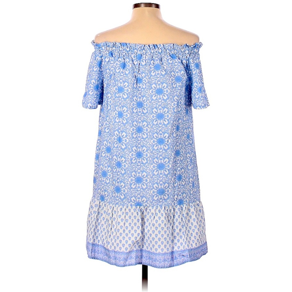 Vineyard vines blue floral off shoulder dress